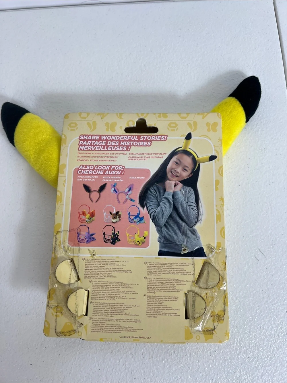 Pokemon Pikachu Ears Small Girls Plush Headband NIP